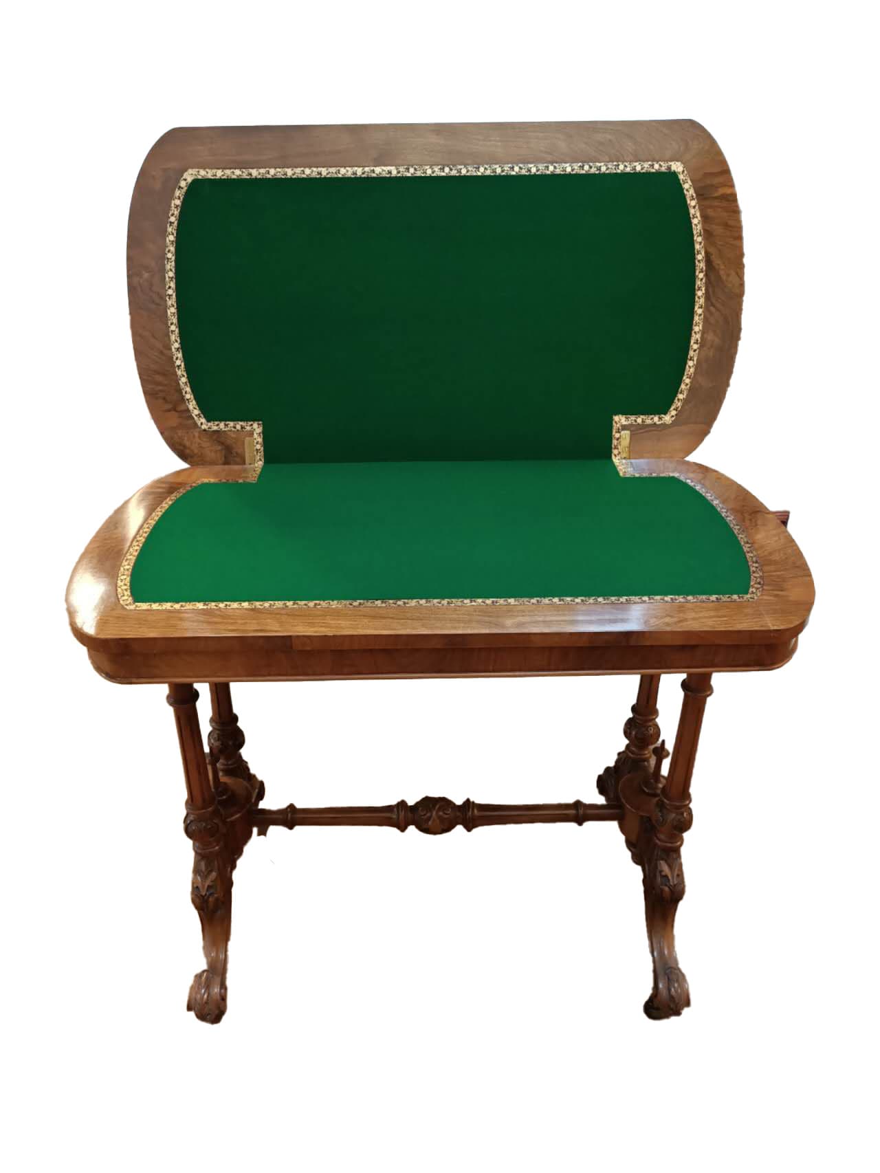 Victorian Burr Walnut Inlaid Games table with full restoration